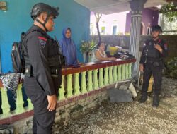 Personel Batalyon D Pelopor Laksanakan Sambang dan Patroli di Wilayah Mancani