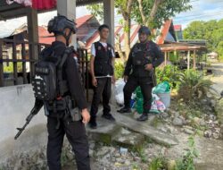 Personel Batalyon D Pelopor Laksanakan Sambang dan Patroli di Wilayah Mancani