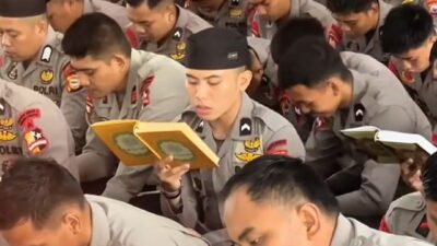 Puasa pertama, Personel Satbrimob Polda Sulsel Mengisi Dengan Kegiatan Binrohtal