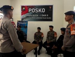 Siaga Posko Aman Nusa, Personel Brimob Sulsel Pastikan Situasi Kondusif di Luwu Utara