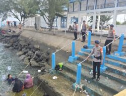 Pastikan Situasi Tetap Kondusif Pasca Mudik Lebaran, Tim SAR Batalyon C Pelopor Sambangi Pelabuhan Rakyat Bajoe