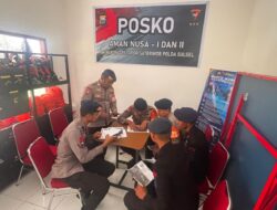 Personel Batalyon D Pelopor Laksanakan Siaga Posko Aman Nusa I & II NAVRAT