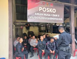 Batalyon B Pelopor Bekali Posko Siaga Aman Nusa I dan II dengan Manajemen Teknis Konflik Sosial