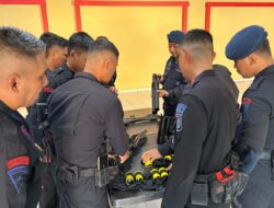 Tingkatkan Profesionalisme  Penanggulangan Huru-Hara, Personel  Siaga Aman Nusa I Yon C Pelopor Sulsel Cek Senjata Gas