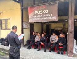 Posko Siaga Aman Nusa I dan II Batalyon B Pelopor Terima Materi Manajemen Teknis Penanganan Konflik Sosial