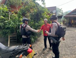 Patroli Humanis Brimob, Sambangi Warga Jaga Mancani Tetap Aman
