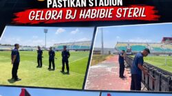 Sebelum Peluit Berbunyi, Gegana Pastikan Stadion Gelora BJ Habibie Steril