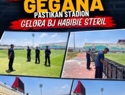 Sebelum Peluit Berbunyi, Gegana Pastikan Stadion Gelora BJ Habibie Steril