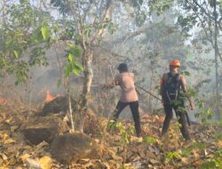 Tim SAR Batalyon B Pelopor Padamkan Karhutla di Kampung Mandar Parepare