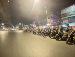 patroli harkamtibmas personel batalyon a pelopor di wilayah hukum polrestabes makassar