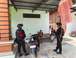 PERERAT KEMITRAAN DENGAN MASYARAKAT, PERSONEL BRIMOB POS PENGAMANAN MANCANI GELAR PATROLI DAN SAMBANG WARGA